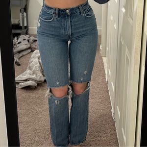 Abercrombie curve love ultra high rise 90s straight jean
